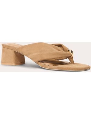 Jonathan Simkhai Stella Suede Block Heel Sandal - Natural