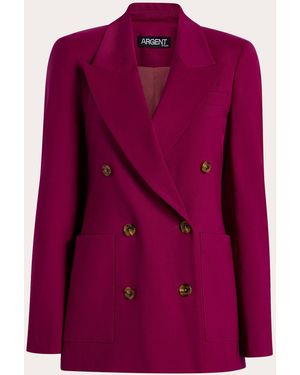 Argent Chelsea Seasonless Wool Blazer - Purple