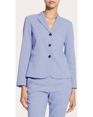 Theory Good Linen Shrunken Blazer - Blue