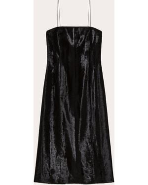 Helmut Lang Faux Pony Hide Midi Dress - Black