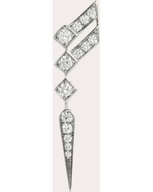 Statement Paris Diamond Stairway Drop Earring - Natural