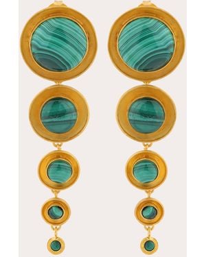 Boheme by Vero Malachite Vida Drop Earrings - Blue