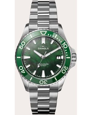 Shinola Mother Of Pearl Lake Ontario Monster 39Mm Watch - Green