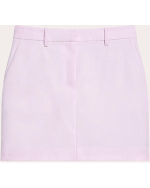 Theory Sleek Flannel Knife Pleat Mini Skirt - Pink