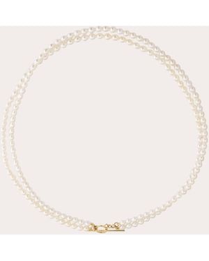 POPPY FINCH Freshwater Pearl Double Strand Necklace - Natural