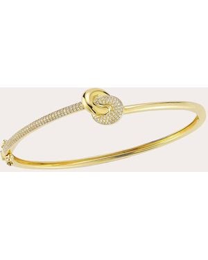 EF Collection Diamond Jumbo Love Knot Bangle Bracelet - Natural