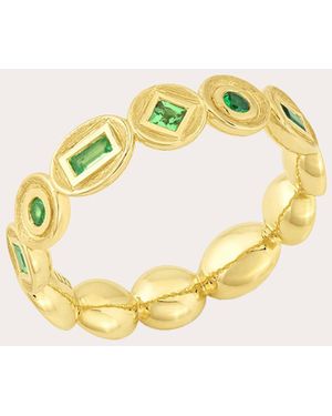 Jennifer DeMoro Tsavorite & 18K Stardust Ring - Metallic
