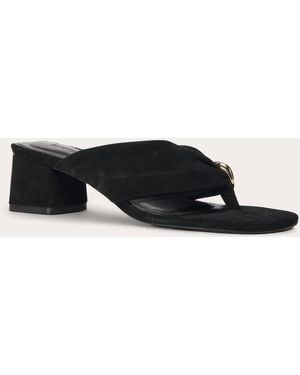 Jonathan Simkhai Stella Suede Block Heel Sandal - Black
