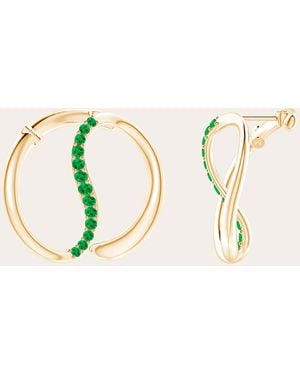 Natori Tsavorite & 14K Yin Yang Shangri-La Earrings - Natural