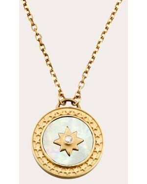 Elizabeth Moore Diamond & Mother Of Pearl Celestial Star Pendant Necklace - Metallic