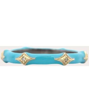 Armenta Diamond & 18K Crivelli Stackable Ring - Blue