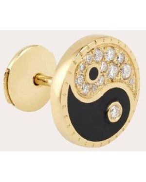 MYSTERYJOY Diamond & 18K Yin Yang Stud Earring - Natural