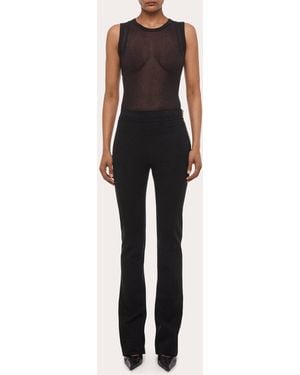 Helmut Lang Stretch Ponte Rider Leggings - Black