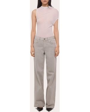 Helmut Lang Seamed Straight-Leg Closet Jeans - Pink