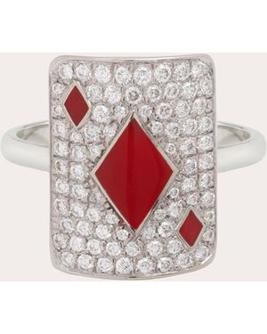 MYSTERYJOY Diamond & 18K Honneur Pinky Ring 18K - White