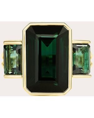 Yi Collection Tourmaline & 18K Supreme Bar Ring - Green