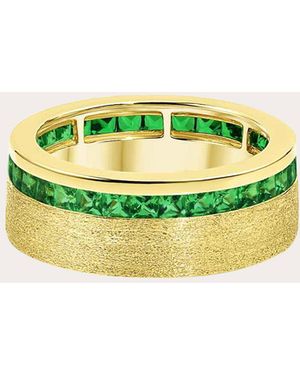 Jennifer DeMoro Tsavorite & 18K Solara Band Ring - Green