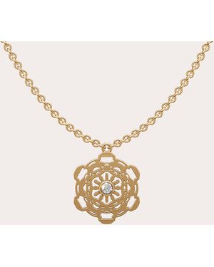 MUVEIL Diamond & Vermeil Om Pendant Necklace - Natural