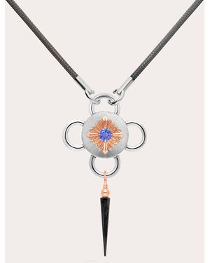 Rouvenat Tanzanite & 18K Rose Bolt Pendant Necklace - Natural