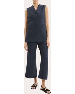 Theory City Twill Vented Vest - Blue