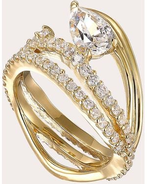 Anabela Chan Diamond Blades Of Grass Ring - Metallic