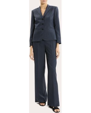 Theory City Twill Shrunken Blazer - Blue