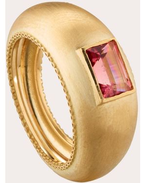 Elizabeth Moore Tourmaline & 18K Infinity Bubble Ring - Metallic