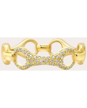Gabriela Artigas Diamond & 14K Pavé 15Mm Beam Link Ring - Natural
