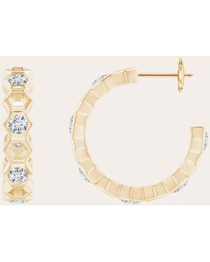 Natori Diamond & 14K Small Hoop Earrings - Natural