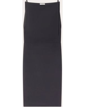 Co. Crepe Boatneck Shift Dress - Blue