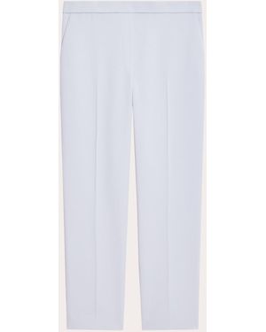 Theory Treeca Crepe Cropped Pull-On Pants - White