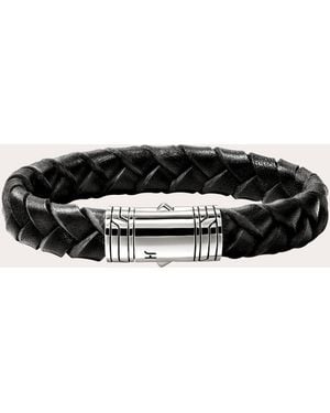 John Hardy Braided Leather Bracelet - Black