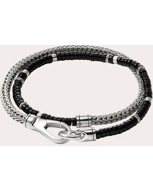 John Hardy Onyx Heishi Chain Wrap Bracelet - Black