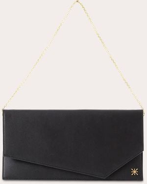 Esterah 1Am Leather Envelope Clutch Bag - Black
