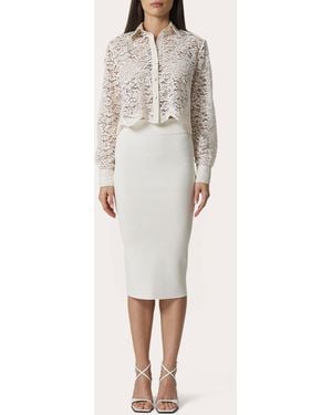 Santicler Naomi Dense Knit Pencil Skirt - Natural