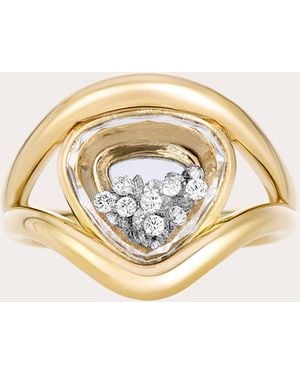 Moritz Glik Diamond Cascavel Petite Heart-Ish Ring - White