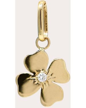 Anzie Diamond Love Letter Clover Charm - Natural