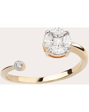 Ritique Diamond Illusion Round Solitaire Ring - Natural