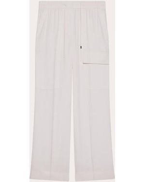 Helmut Lang Lightweight Twill Drawstring Cargo Pants - White