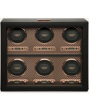 Wolf Axis 6-Piece Watch Winder - Black