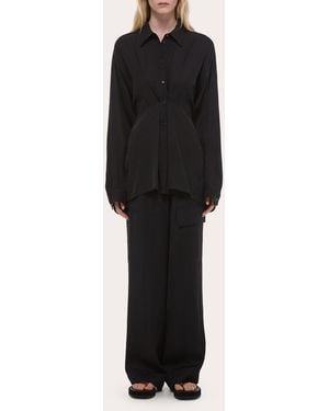 Helmut Lang Lightweight Twill Cinched Shirt - Black