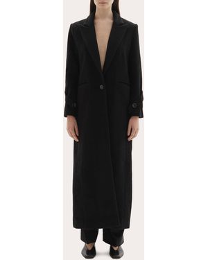 JOAEN Mylah Wool Cashmere Single-Breasted Coat - Black