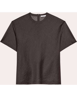Helmut Lang Sheer Airy Voile Relaxed T-Shirt - Black