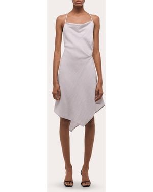 Helmut Lang Twill Knotted Handkerchief Slip Dress - Pink