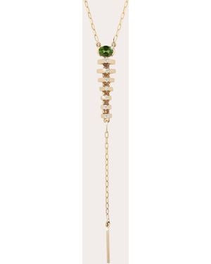 Ritique Tourmaline Mini Tricone Drop String Necklace - Natural