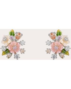 Anabela Chan Diamond Mini Bouquet Stud Earrings - Pink