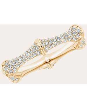 Natori Diamond & 14K Indochine Bamboo Pavé Ring - Natural