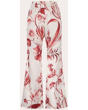 Aguaclara La Vie Rouge Cotton Silk Pull-On Pants - Pink