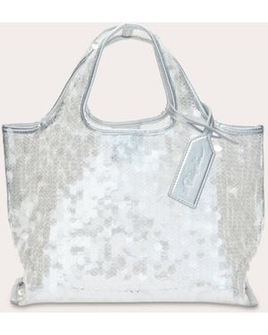 3.1 Phillip Lim Mini Sequin Mesh Market Tote - Gray