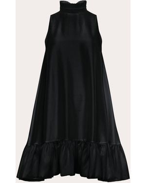 Azeeza Alcott Poplin Trapeze Mini Dress - Black